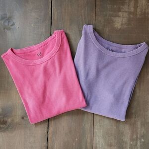 Gap Short Sleeve Pink And Purple Top Bundle – Size Small